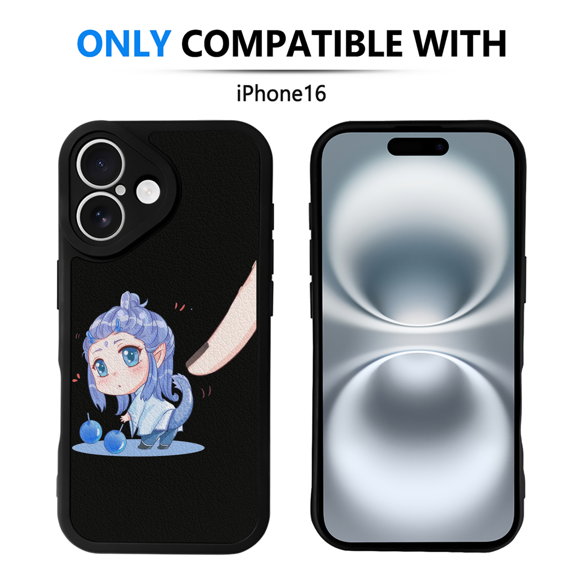 （画像用） Ne Zha 2 ナタ 魔童の大暴れ 【iPhone 16シリーズ対応】シリコンスマホケース（レザー調） 材質：シリコン
